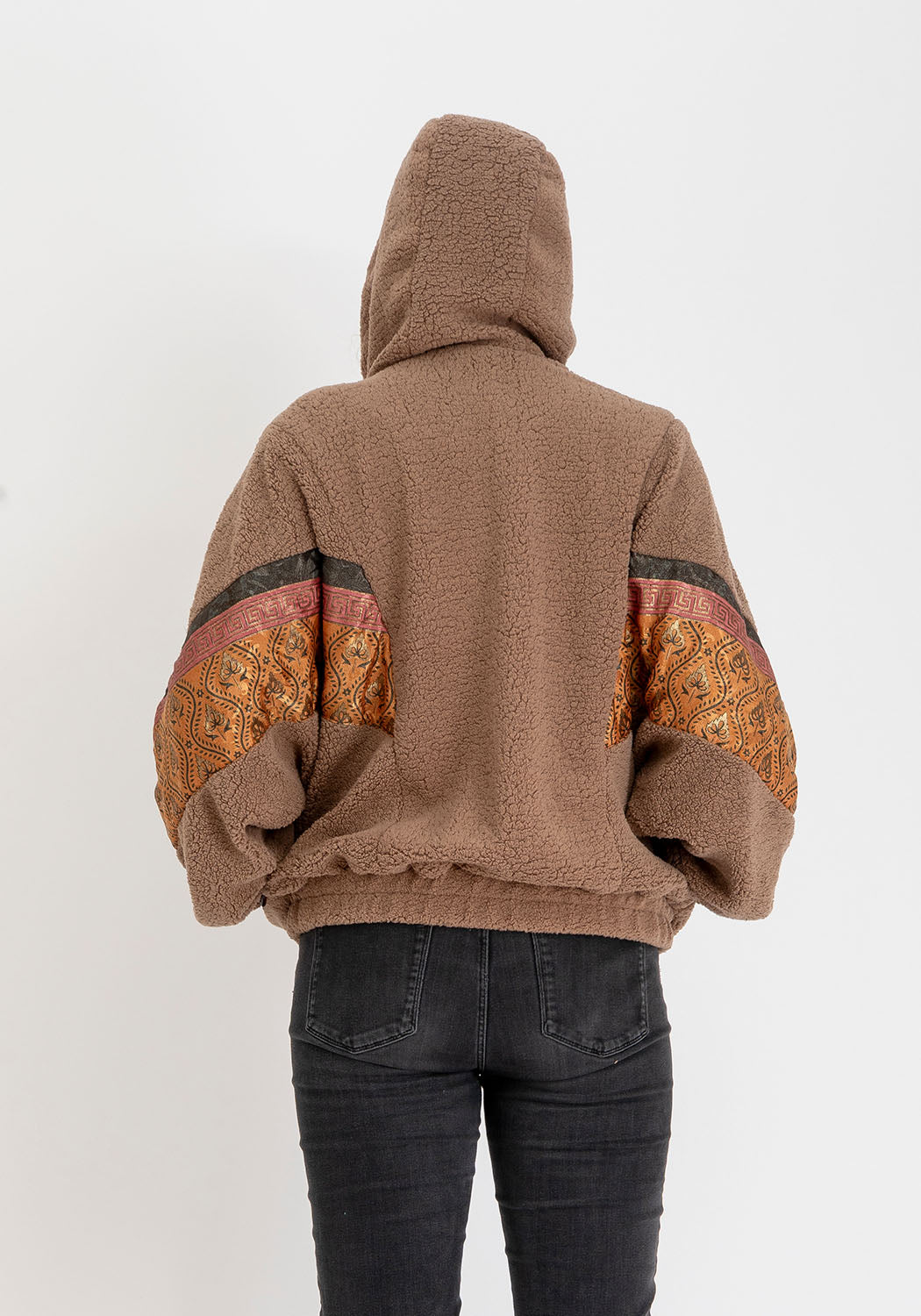 Camel Teddyjacke mit Wendbarer Sari Seite