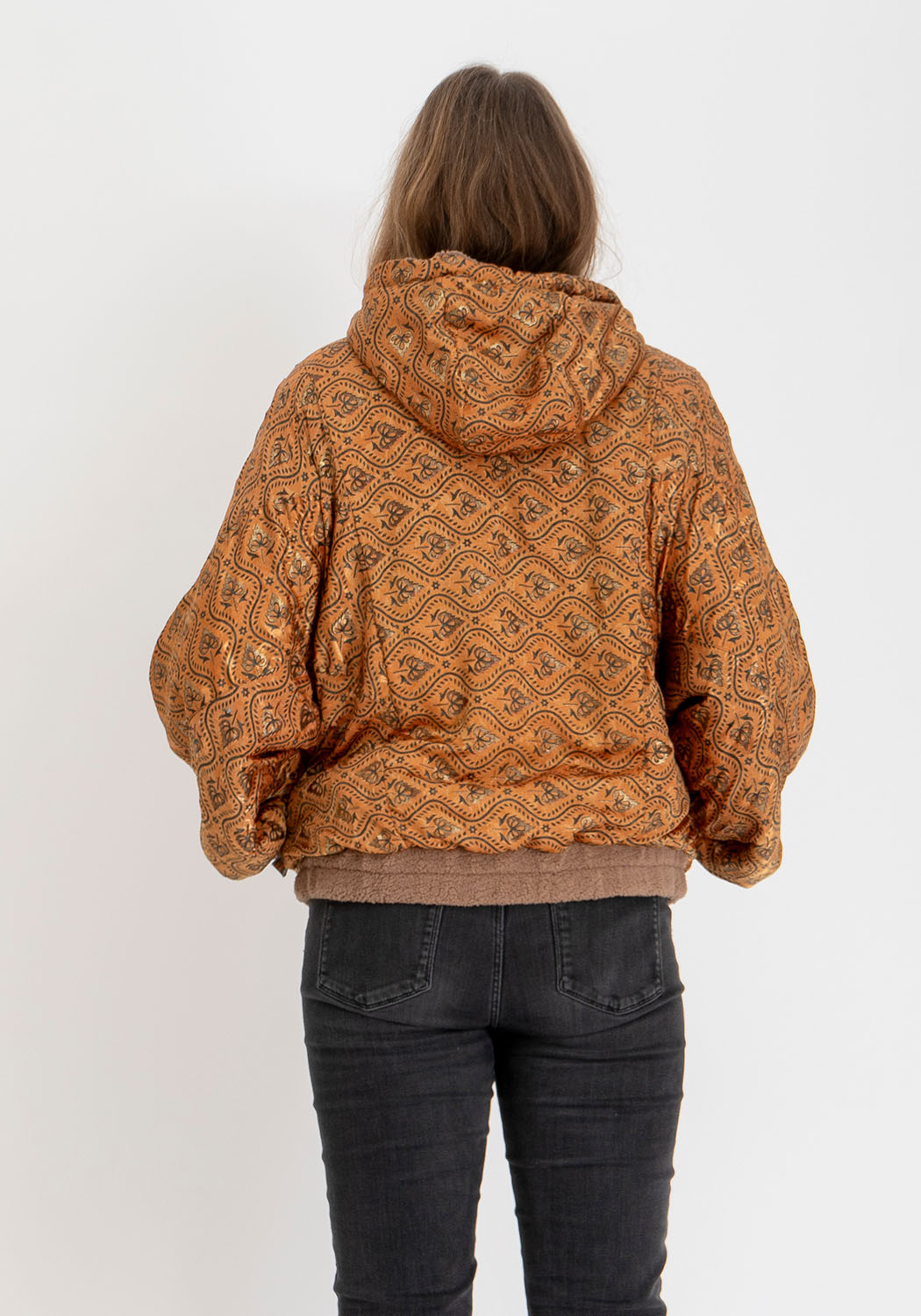 Camel Teddyjacke mit Wendbarer Sari Seite