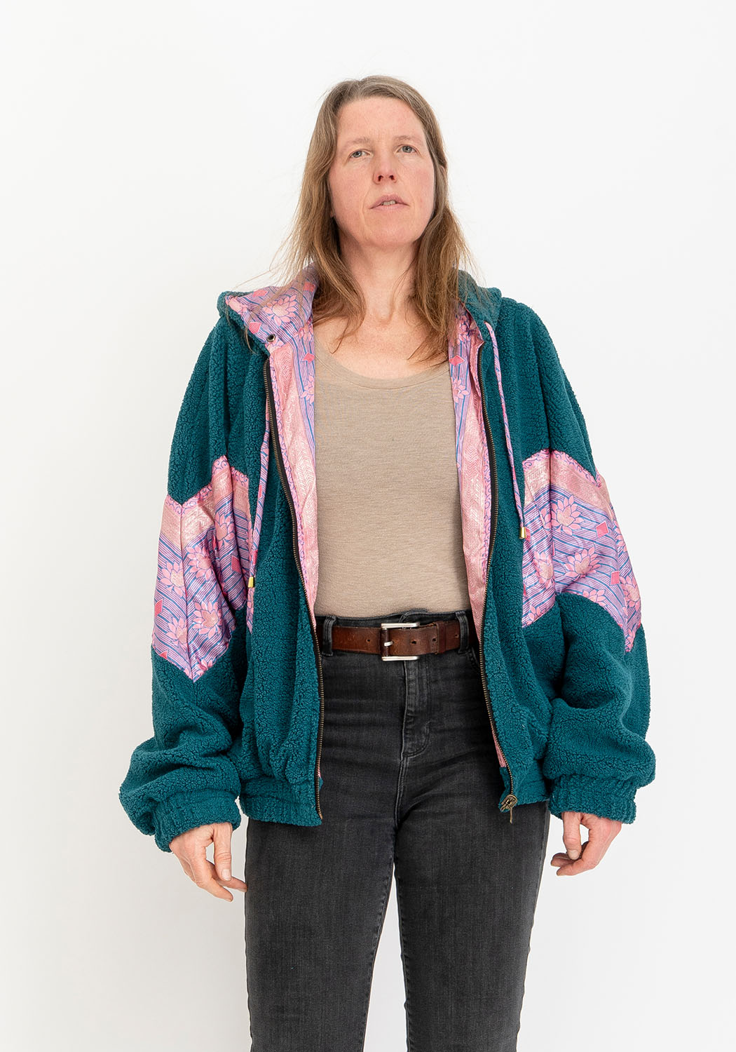Petrol Teddyjacke mit Lockerer Oversize-Silhouette