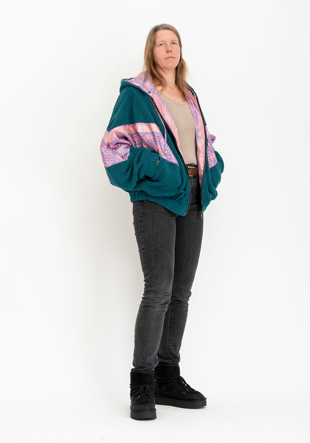 Petrol Teddyjacke mit Lockerer Oversize-Silhouette