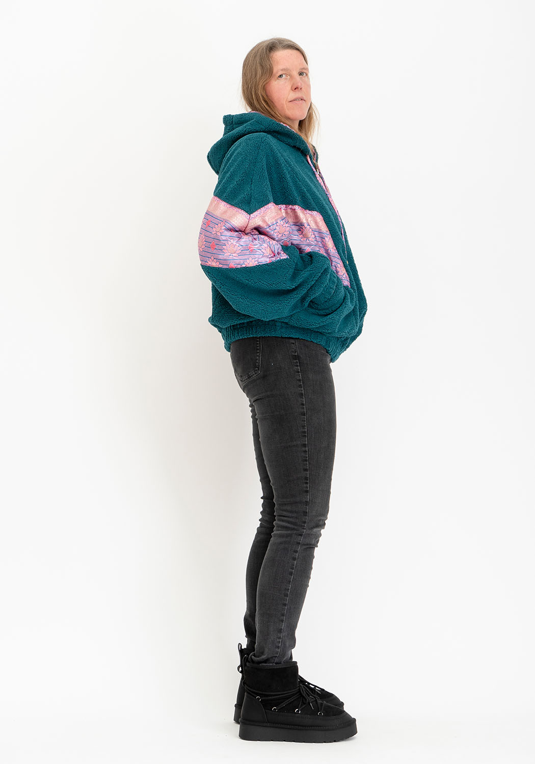 Petrol Teddyjacke mit Lockerer Oversize-Silhouette