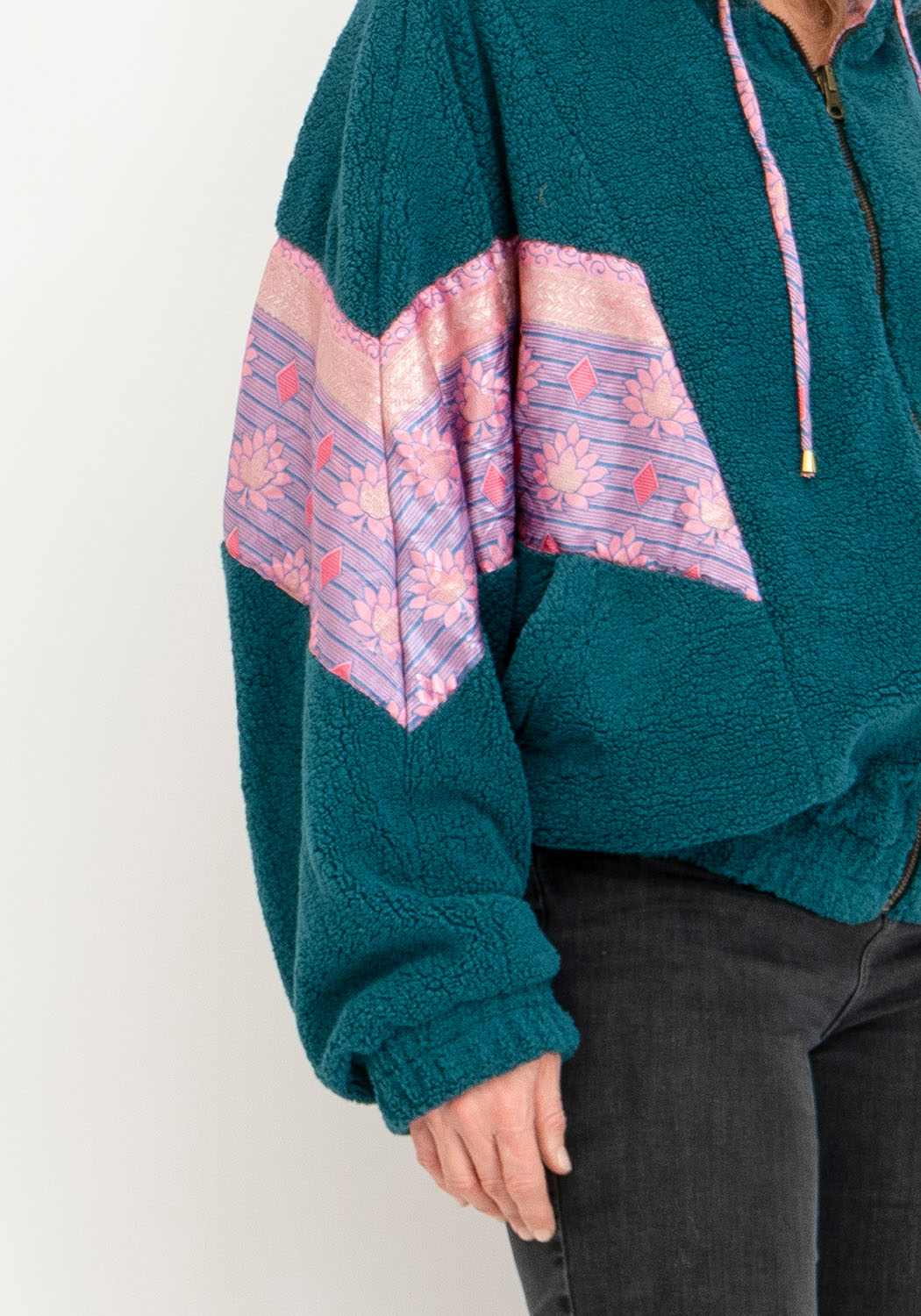 Petrol Teddyjacke mit Lockerer Oversize-Silhouette