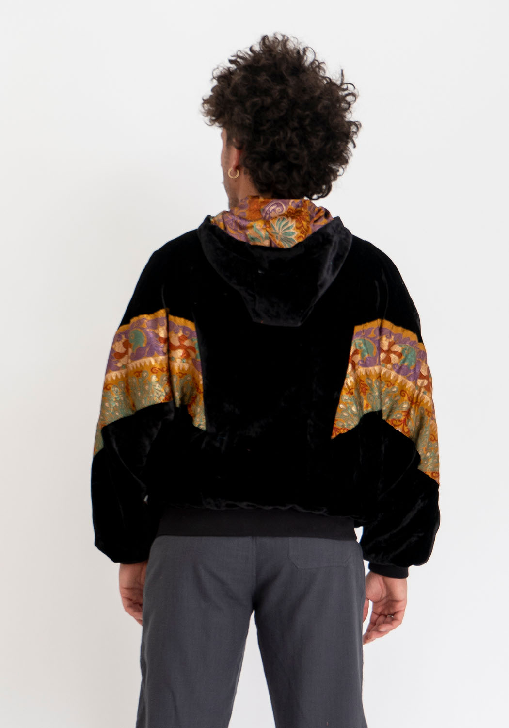 Midnight Samt Sari Jacke