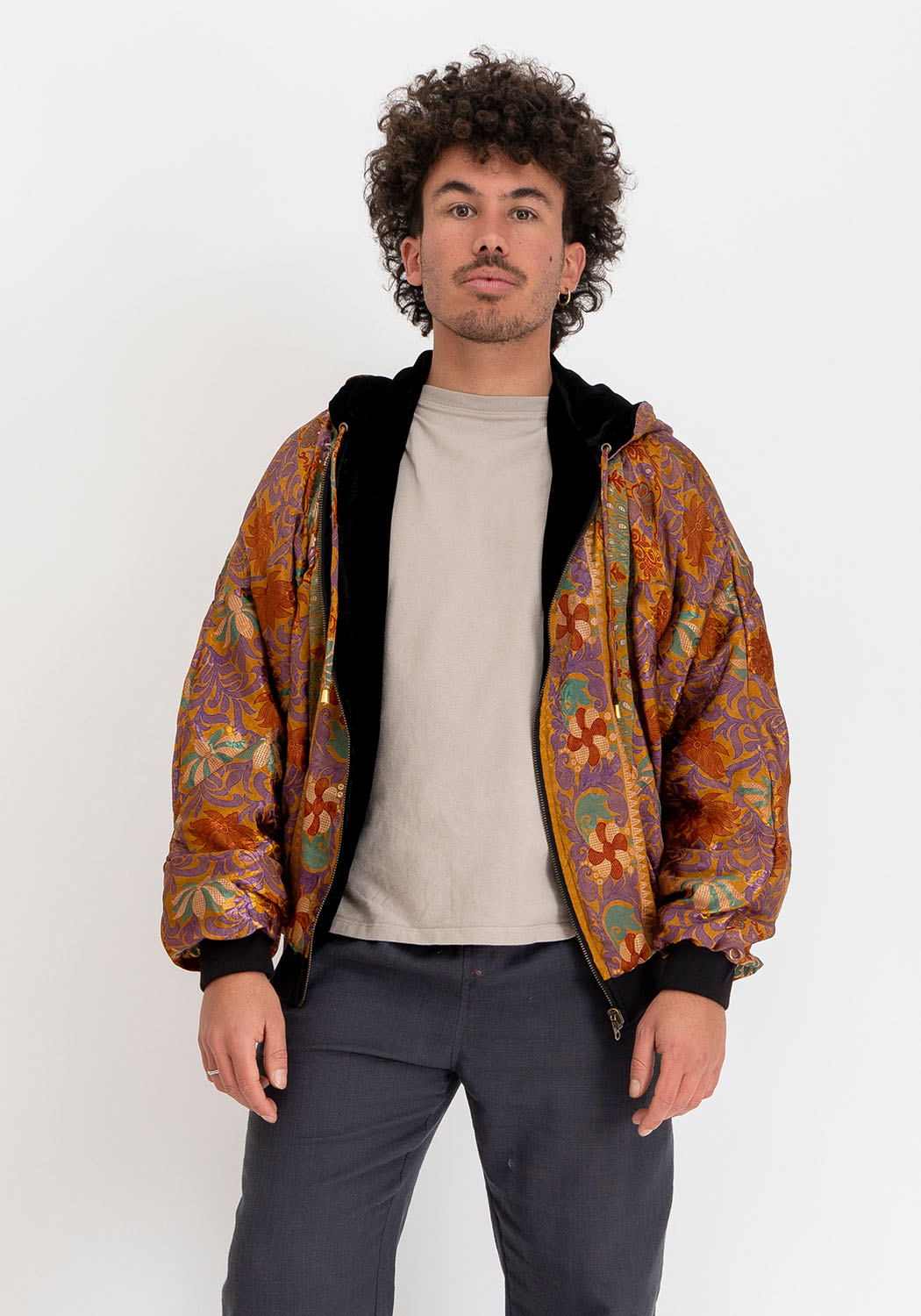 Midnight Samt Sari Jacke
