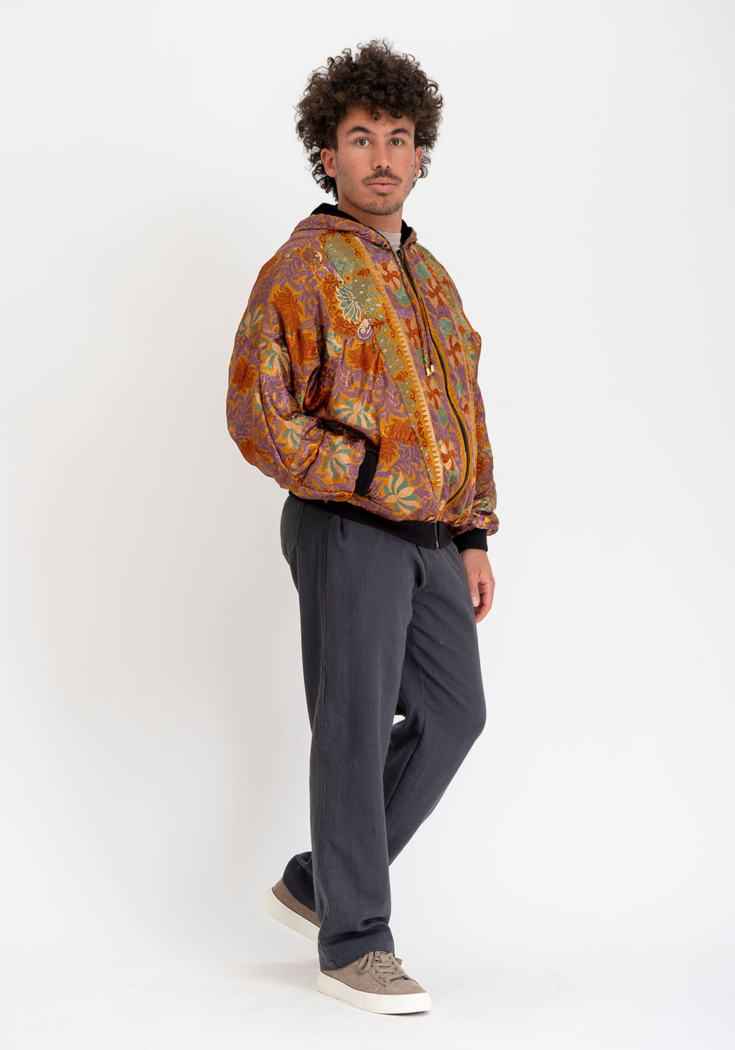 Midnight Samt Sari Jacke