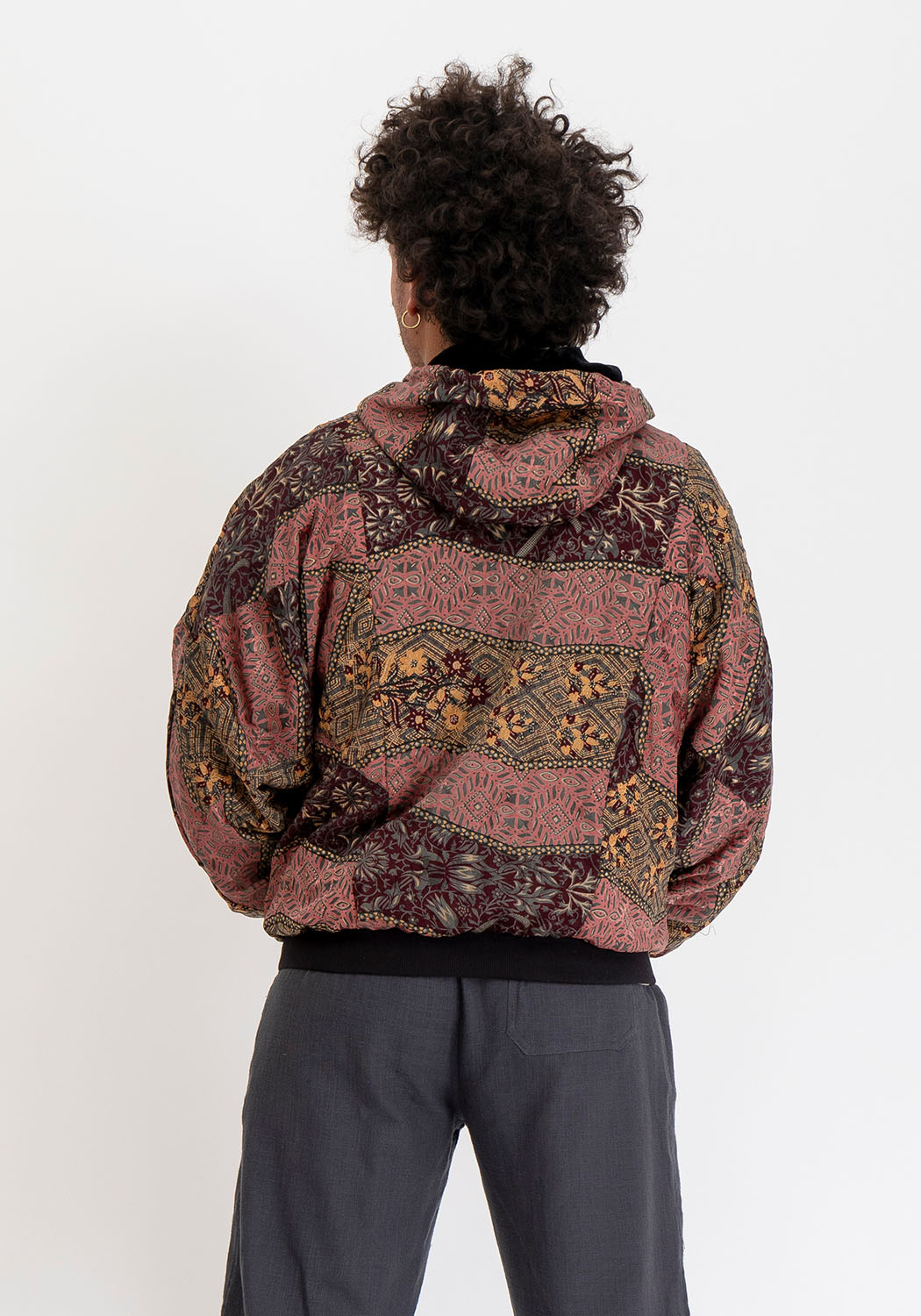 Schwarze Samt Mosaic Jacke