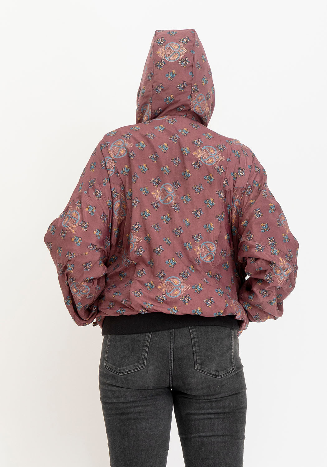 Urban inspirierte graue Samt Wendejacke