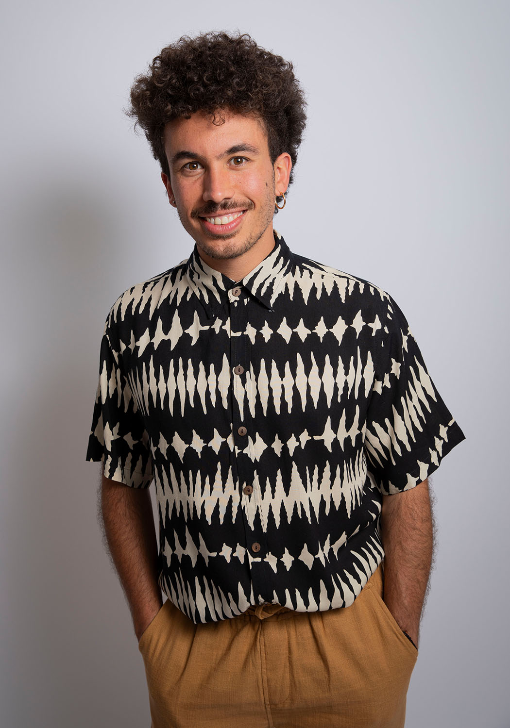 Ethno-Batik-Hemd aus Viskose