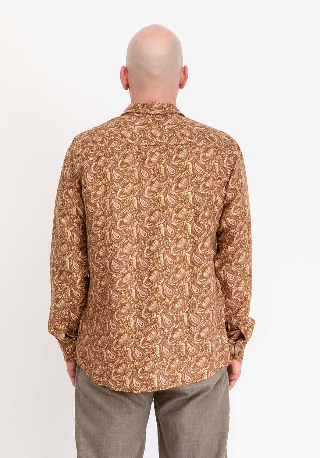 Boho Langarmhemd aus mitteldicker Viskose mit Paisleymuster